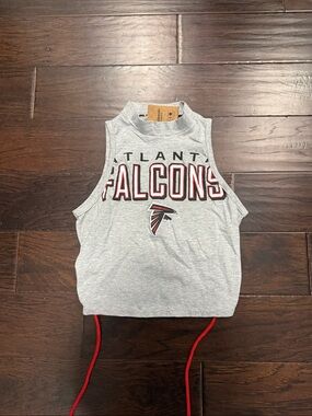 Atlanta Falcons Gray Crop Tank with Logo